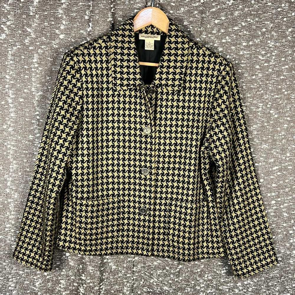 Monterey Bay Houndstooth‎ Knit Blazer Jacket